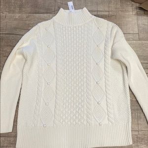 Winter white crew sweater